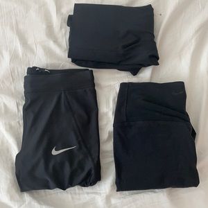 3 BLACK NIKE LEGGINGS